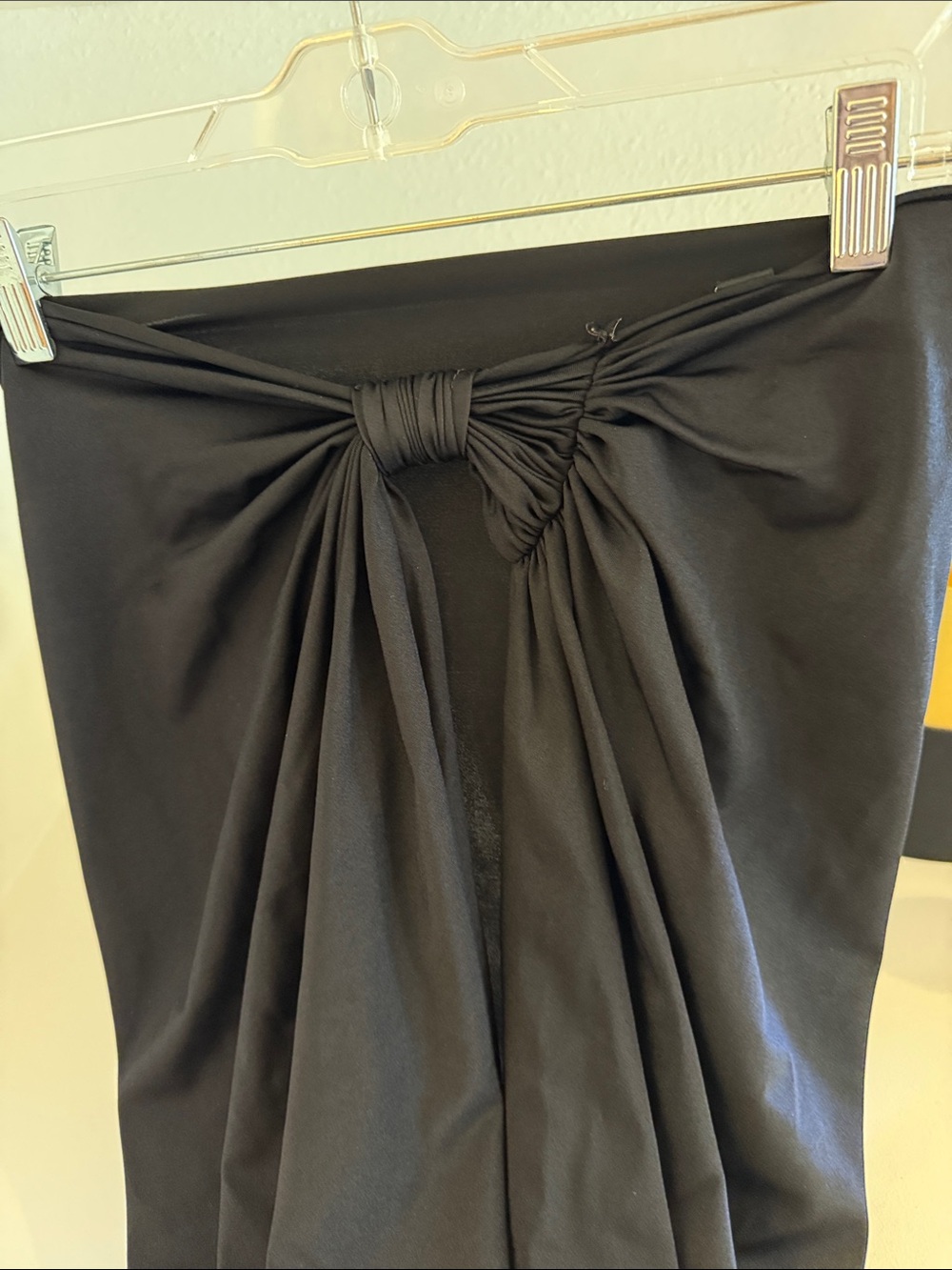 Black Knot-Front Swimsuit Cover-Up